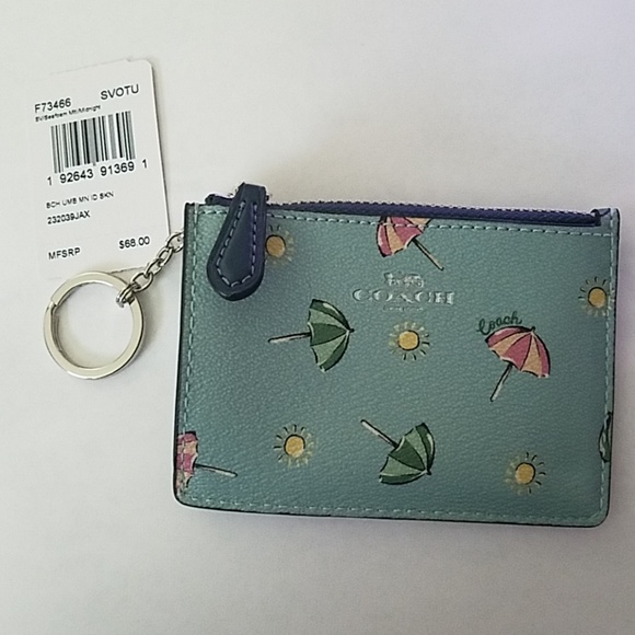 Coach Handbags - Coach Mini Skinny ID F73466 Beach Umbrella Seafoam